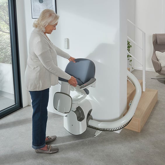 New Flow X Curved Stair Lift for Sale